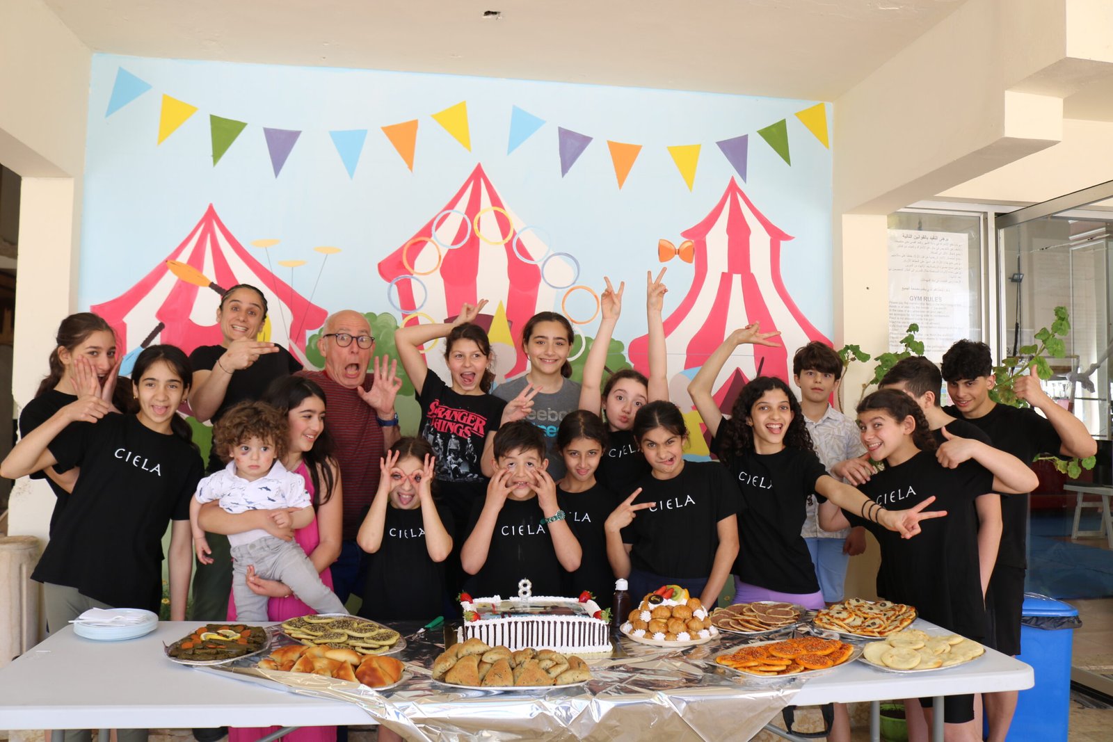 Celebrating at Ciela Academy with kids