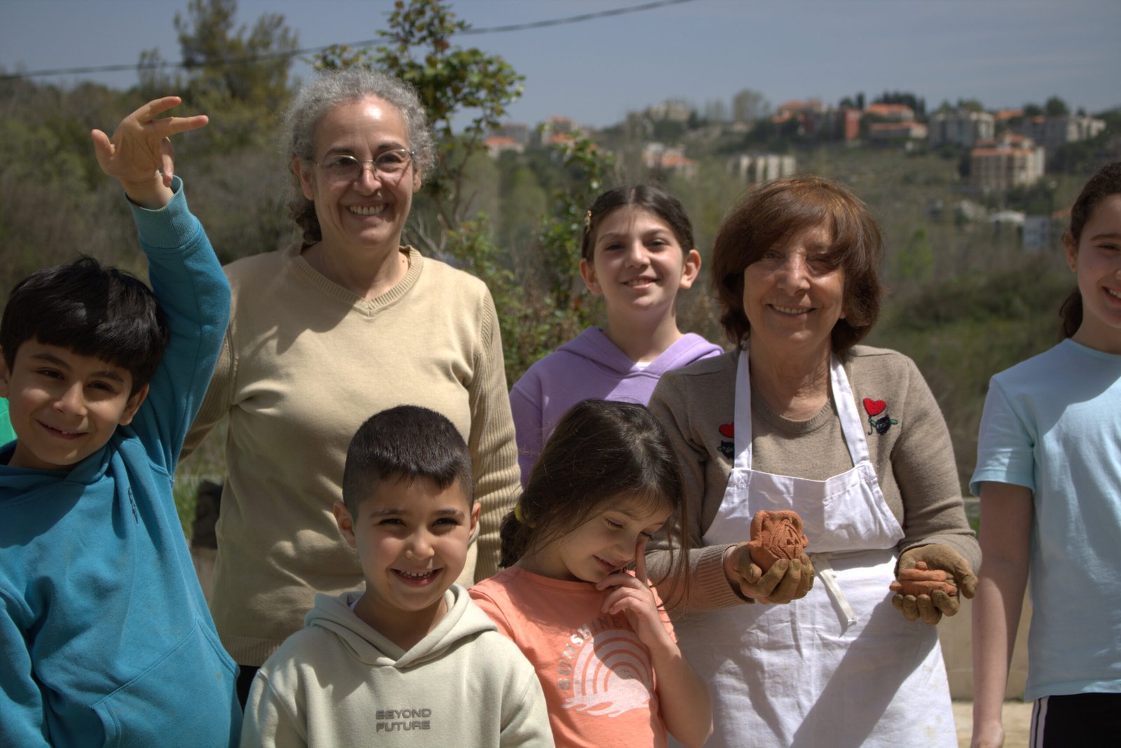 Group photo of circus students at Ciela Academy Baakline